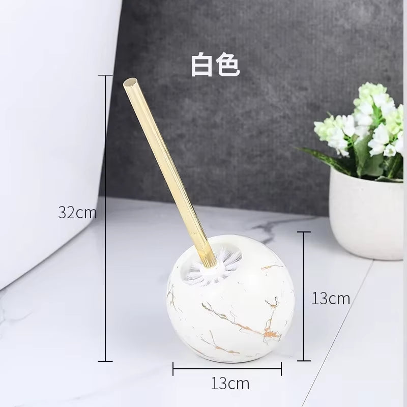 Household Cleaning Tool Toilet Brush Ceramic Marble Base Cleaning Brush Holder Bathroom Accessories Cleaning Tool Toilet Brush