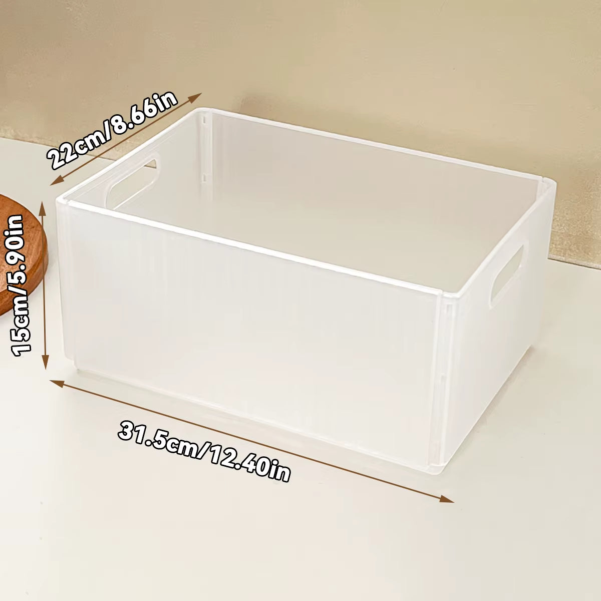 Foldable Cabinet Storage Organization Pull-Out Plastic Storage Box with Handle Large Capacity Storage Case Kitchen Organizer 