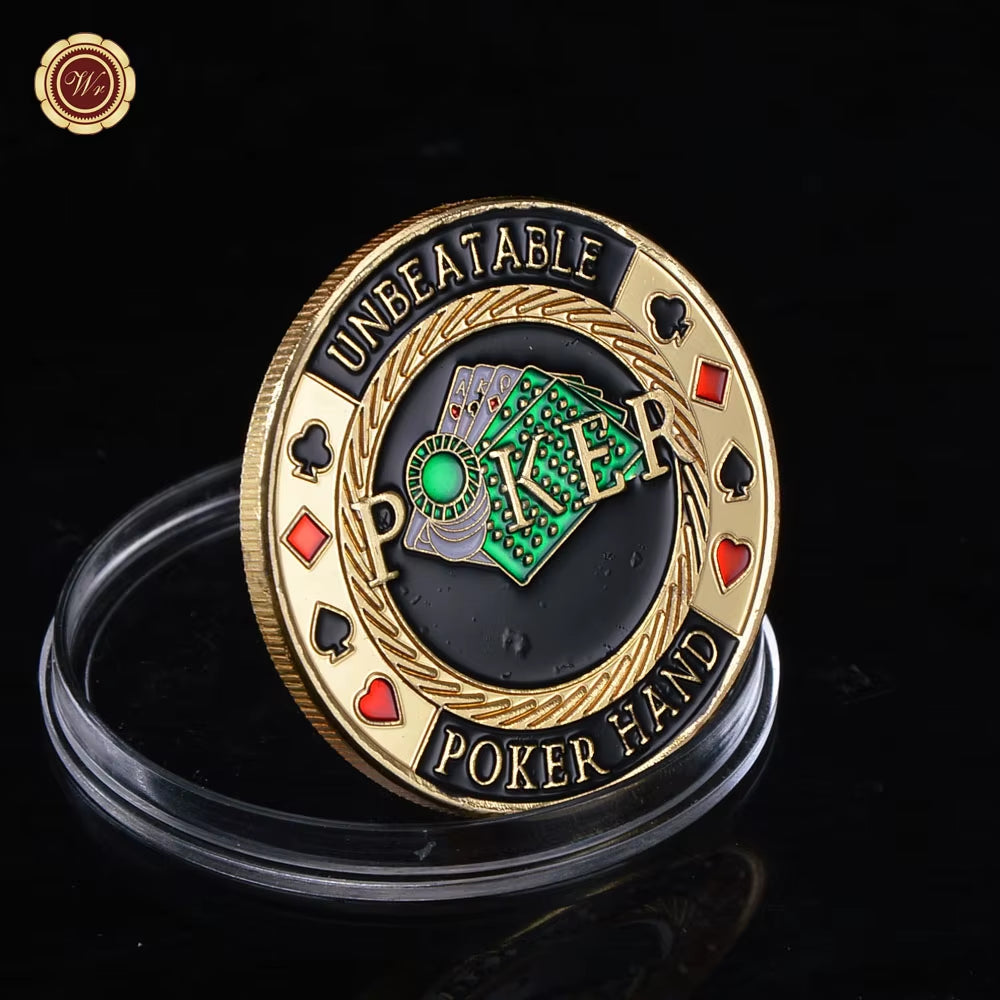 Metal Poker Card Guard Protector Poker Cards Metal Souvenir Chips Casino Dealer Coin Poker Game Hold'Em Accessories Lucky Item