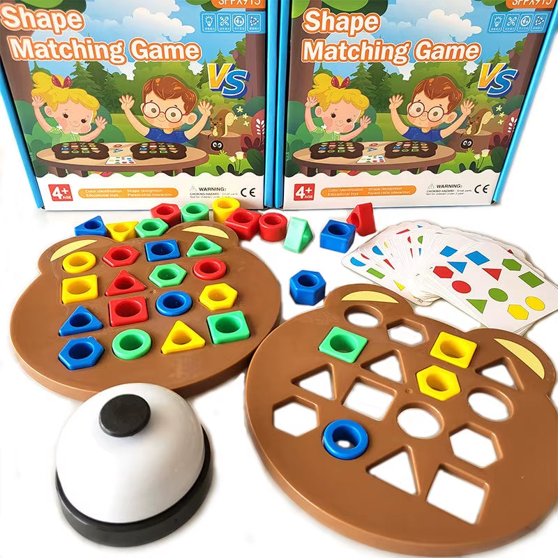 Children Matching Puzzle Toys Colors Geometric Shape Jigsaw Board Games Early Educational Interaction Toys for Kids Battle Games