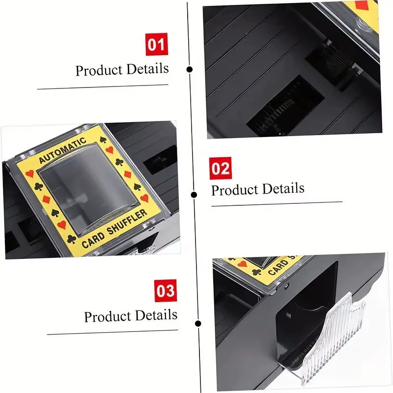 Automatic Poker Card Shuffler Board Games Battery Operated Playing Cards for Shuffle 2 Deck Automatic Hand Crank Home Card Games