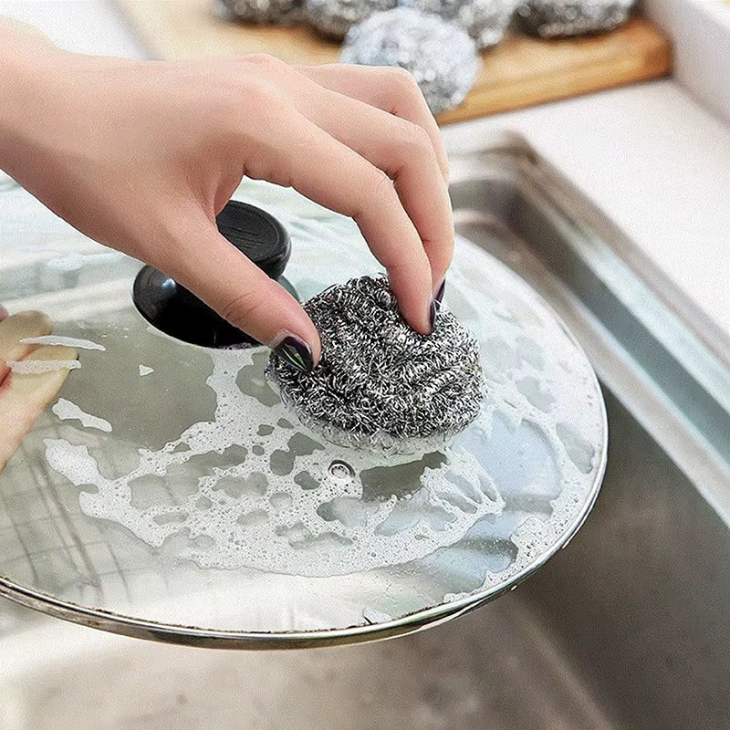 5/10/20Pcs Stainless Steel Cleaning Ball Brushes Household Cleaning Tool Cleaning Balls Kitchen Utensils High Quality Tools