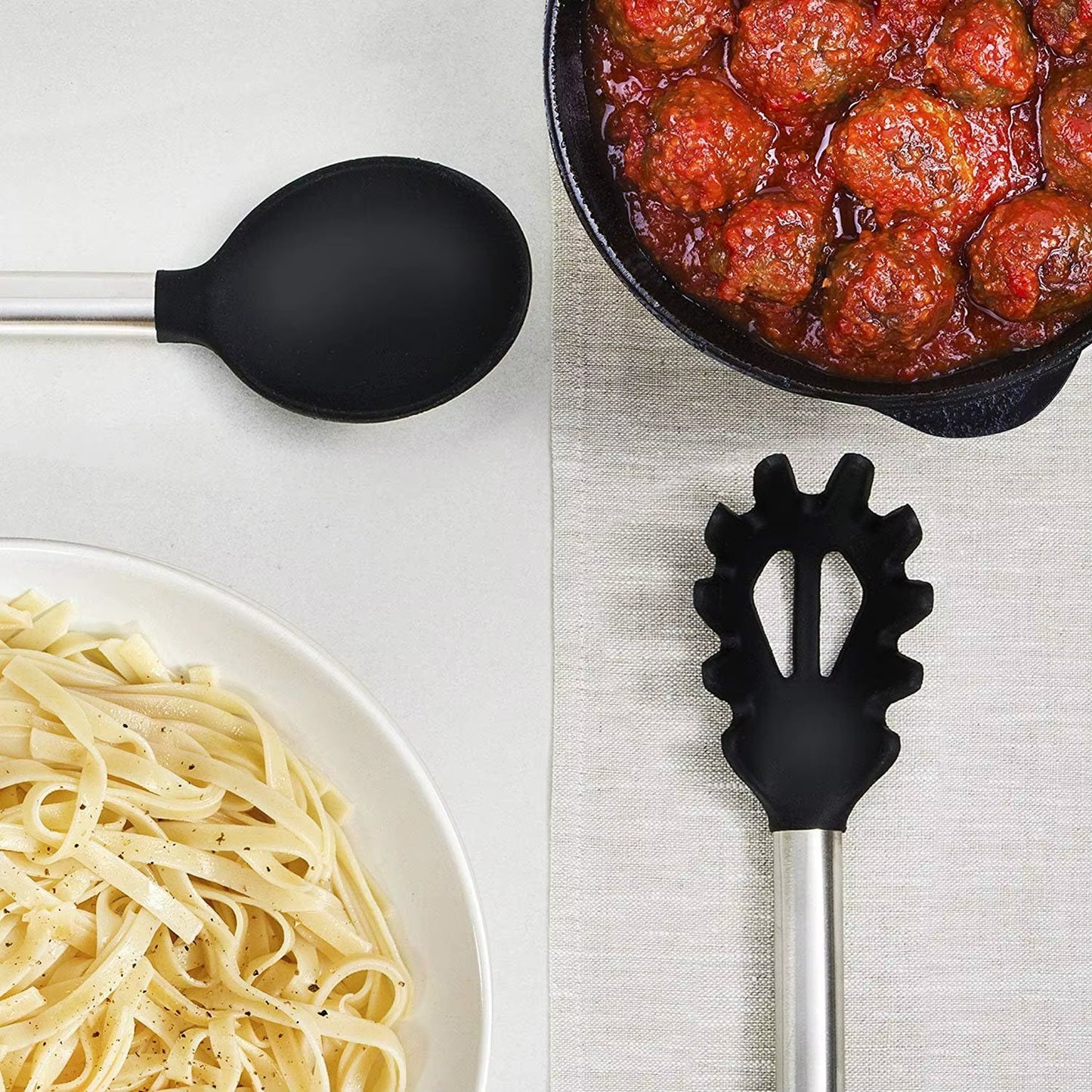 Kitchen Utensil Set-Silicone Cooking Utensils-33 Kitchen Gadgets & Spoons for Nonstick Cookware