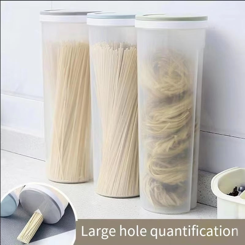 1Pc Noodles Sealed Can Food Storage Spaghetti Noodle Pasta Container with Locking Lid Food Grade Plastic Kitchen Storage