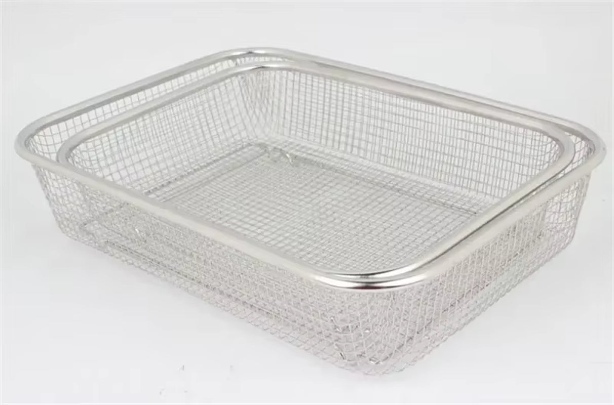 Square Thick Stainless Steel Rectangle Vegetable Fruit Washing Kitchen Utensil Colander Kitchen Sink Wash Basket for the Kitchen
