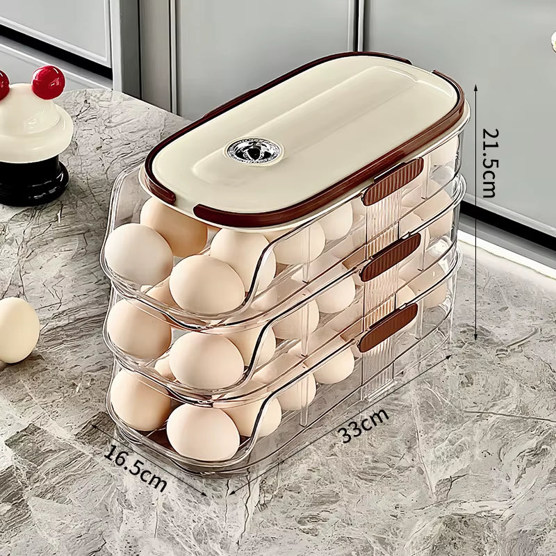 Large-Capacity Automatic Rolling Egg Organizer Home Kitchen Special Preservation Egg Holder