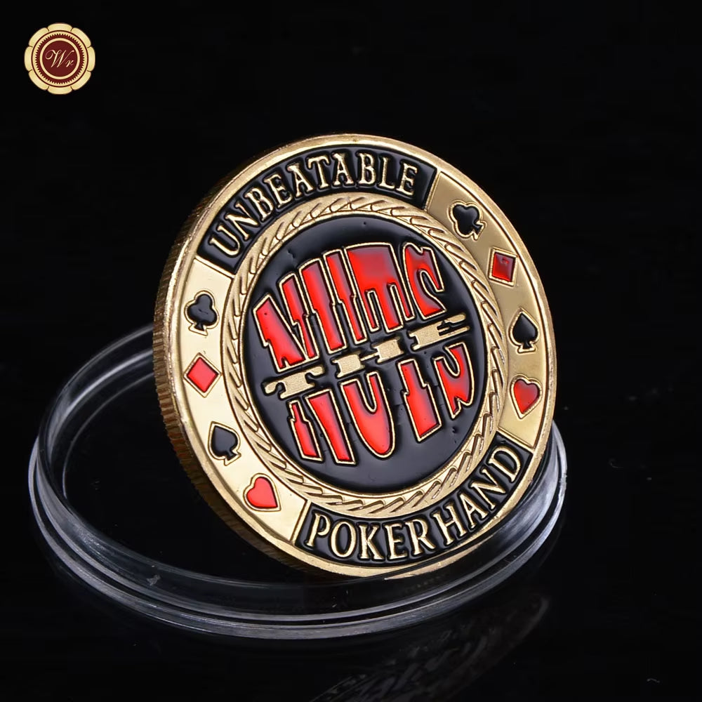 Metal Poker Card Guard Protector Poker Cards Metal Souvenir Chips Casino Dealer Coin Poker Game Hold'Em Accessories Lucky Item