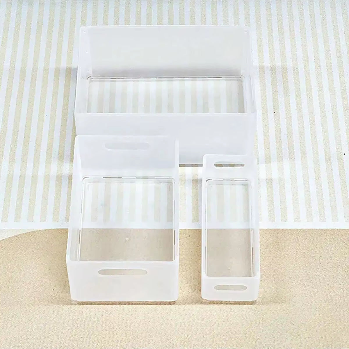 Foldable Cabinet Storage Organization Pull-Out Plastic Storage Box with Handle Large Capacity Storage Case Kitchen Organizer 