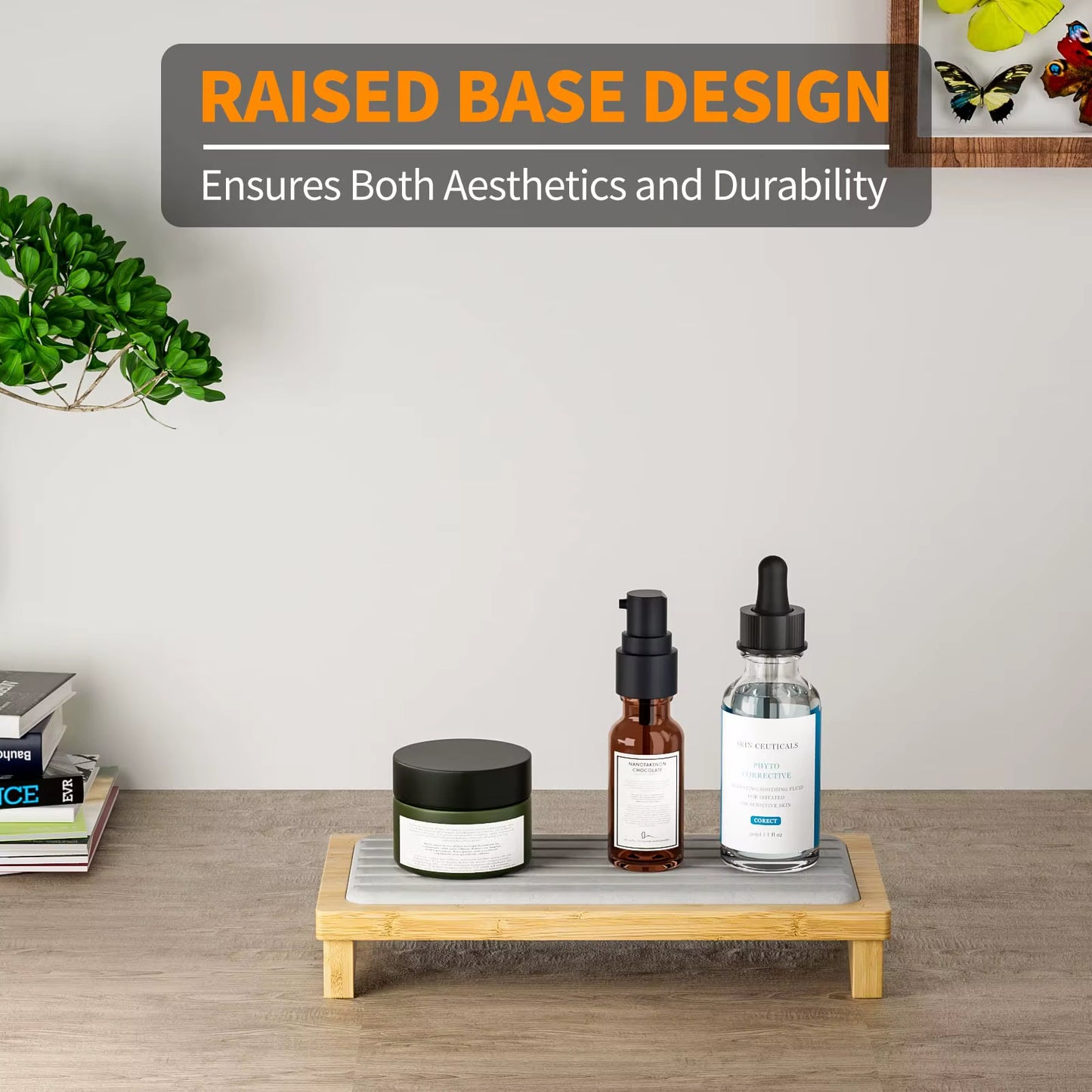 Drying Neat Instant Dry Sink Caddy Organizers Kitchen Sponge Soap Holder Dispenser, Countertop Fast Drying Counter Tray Rack