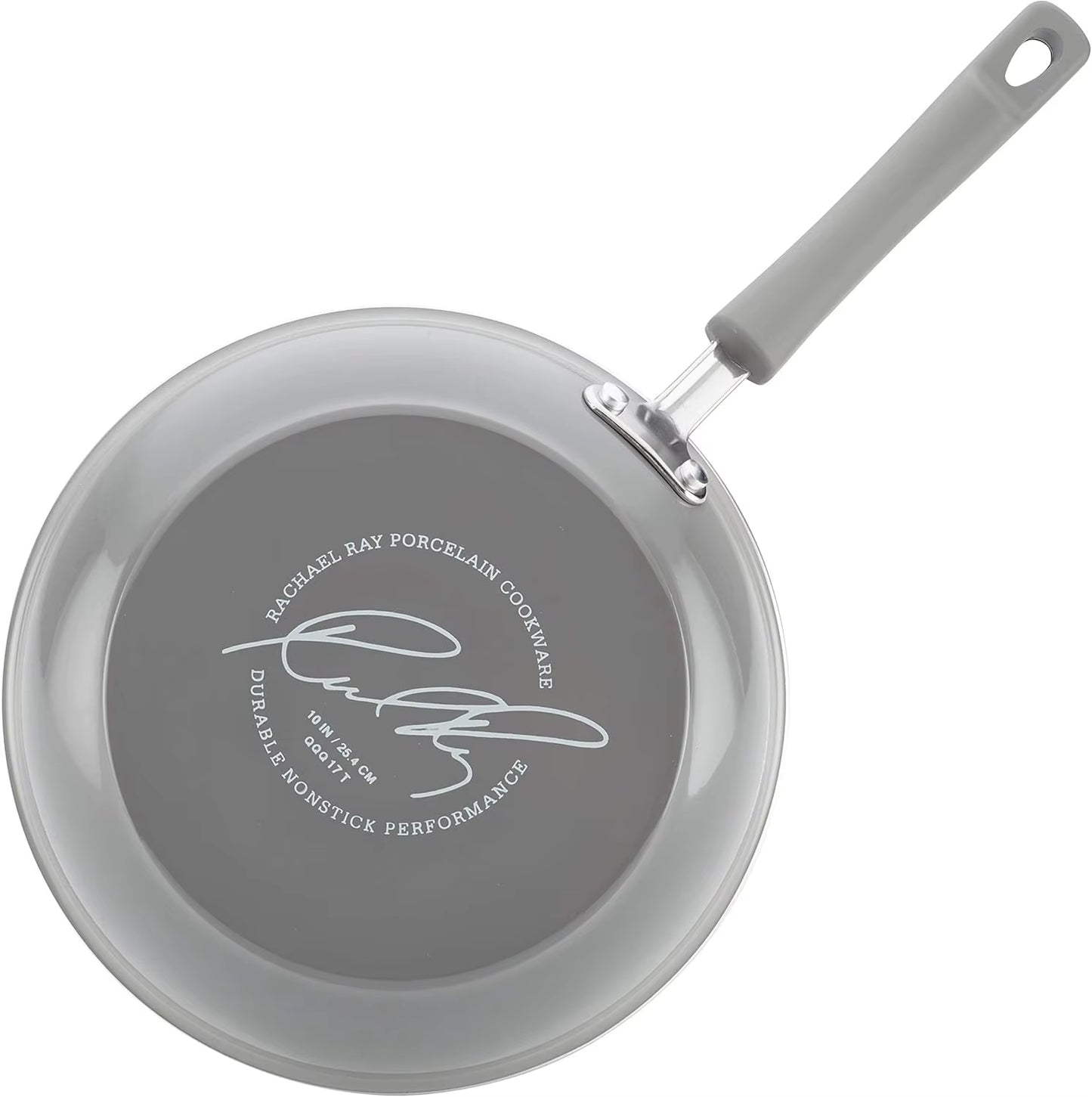 Brights Nonstick Cookware Pots and Pans Set, 14 Piece, Sea Salt Gray