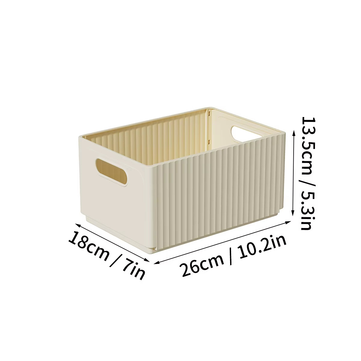 Foldable Cabinet Storage Organization Pull-Out Plastic Storage Box with Handle Large Capacity Storage Case Kitchen Organizer 
