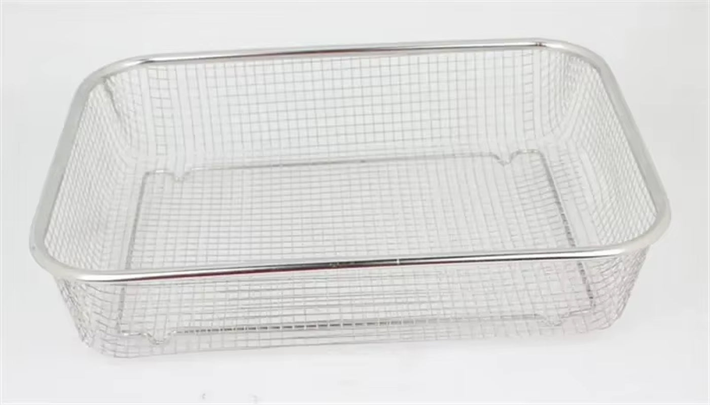 Square Thick Stainless Steel Rectangle Vegetable Fruit Washing Kitchen Utensil Colander Kitchen Sink Wash Basket for the Kitchen