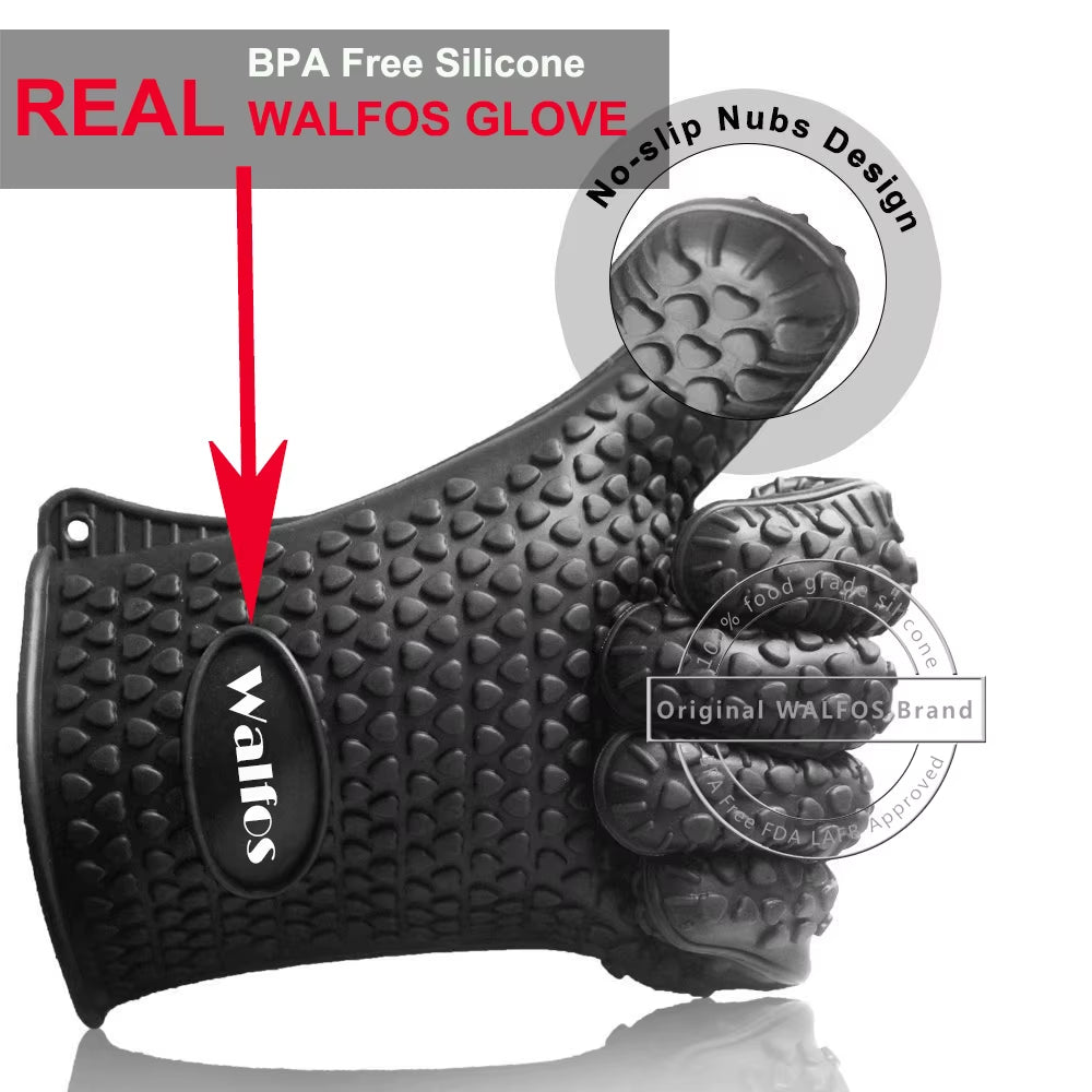 Silicone Oven Kitchen Glove Heat Resistant Thick Cooking BBQ Grill Glove Oven Mitts Kitchen Gadgets Kitchen Accessories