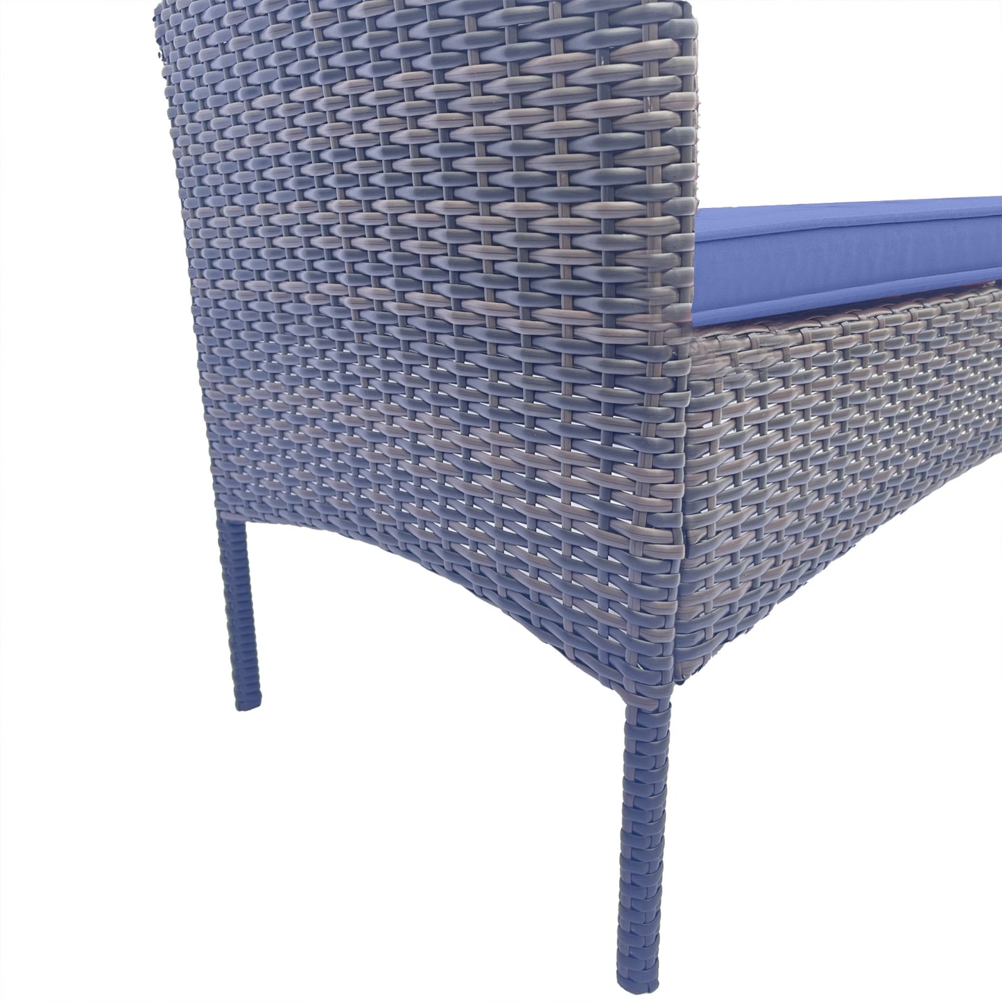 Wicker Patio Conversation Furniture Set, Outdoor Furniture Set with Removable Cushions & Table, Temp
