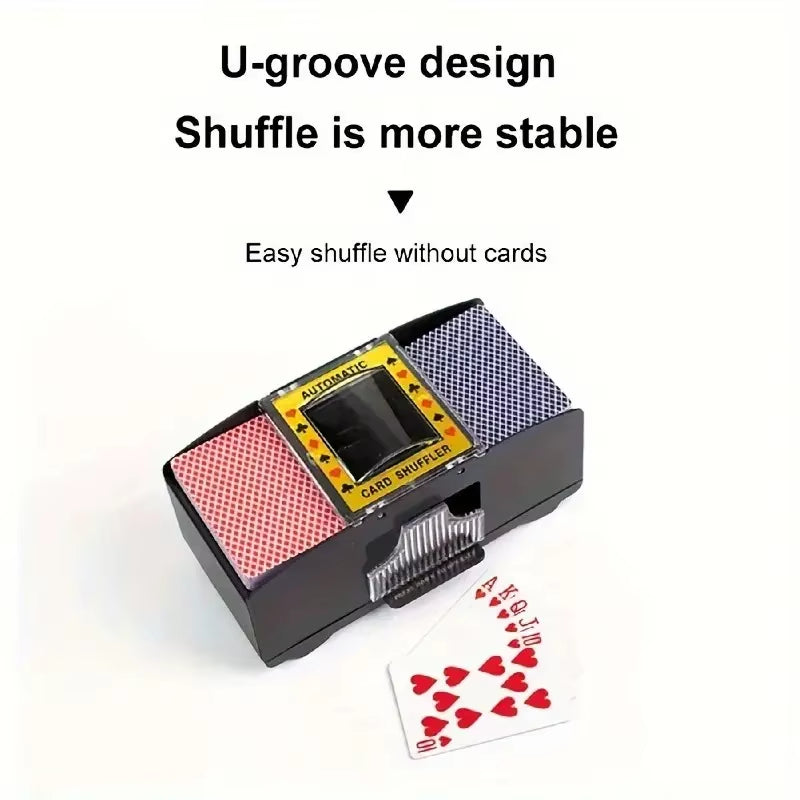 Automatic Poker Card Shuffler Board Games Battery Operated Playing Cards for Shuffle 2 Deck Automatic Hand Crank Home Card Games