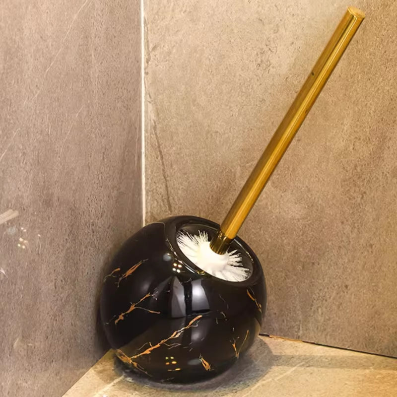 Household Cleaning Tool Toilet Brush Ceramic Marble Base Cleaning Brush Holder Bathroom Accessories Cleaning Tool Toilet Brush