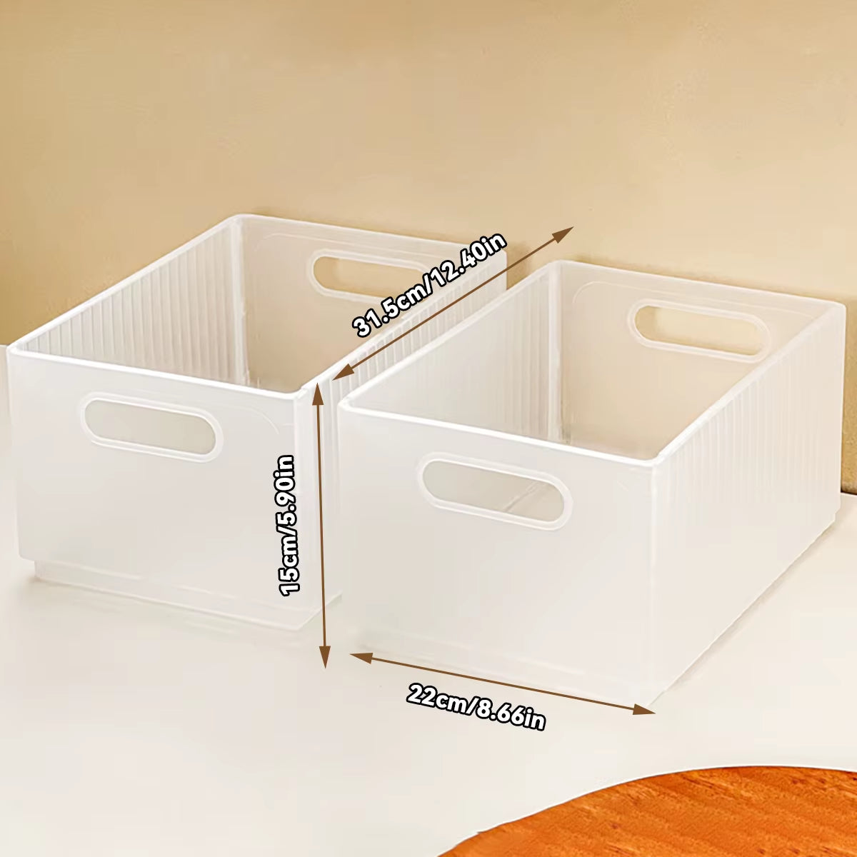 Foldable Cabinet Storage Organization Pull-Out Plastic Storage Box with Handle Large Capacity Storage Case Kitchen Organizer 