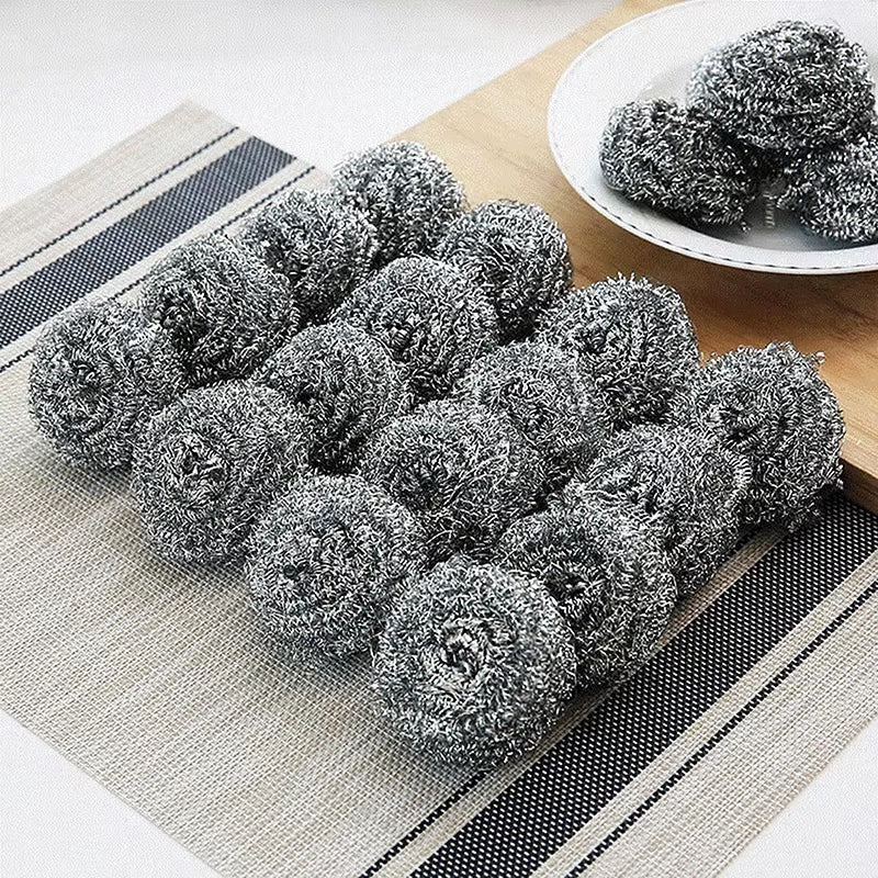 5/10/20Pcs Stainless Steel Cleaning Ball Brushes Household Cleaning Tool Cleaning Balls Kitchen Utensils High Quality Tools
