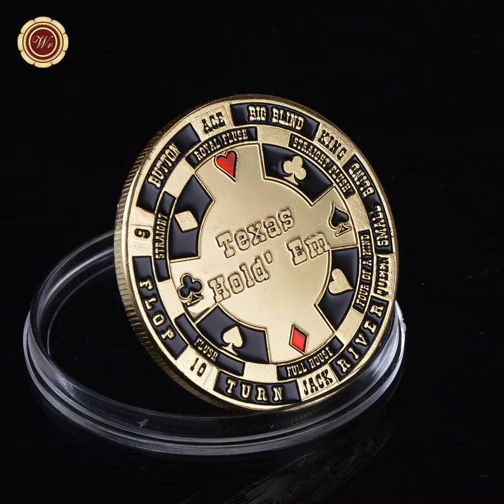 Metal Poker Card Guard Protector Poker Cards Metal Souvenir Chips Casino Dealer Coin Poker Game Hold'Em Accessories Lucky Item