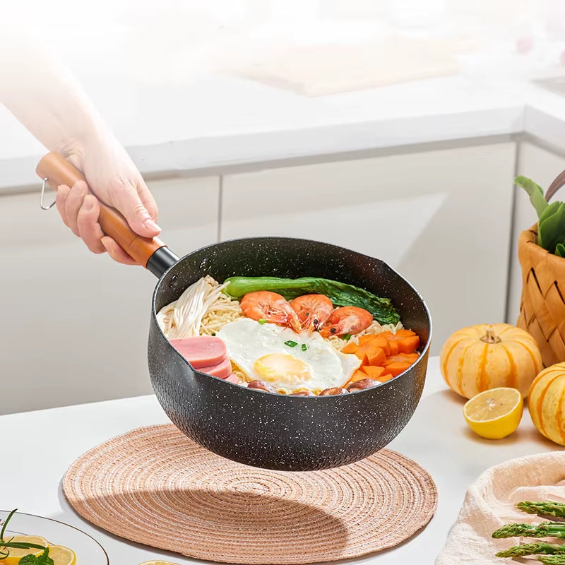 Multifunctional Snow Pot Non-Stick Pan Kitchen Utensils Stainless Steel Milk Pot Kitchen Practical Cookware Saucepan