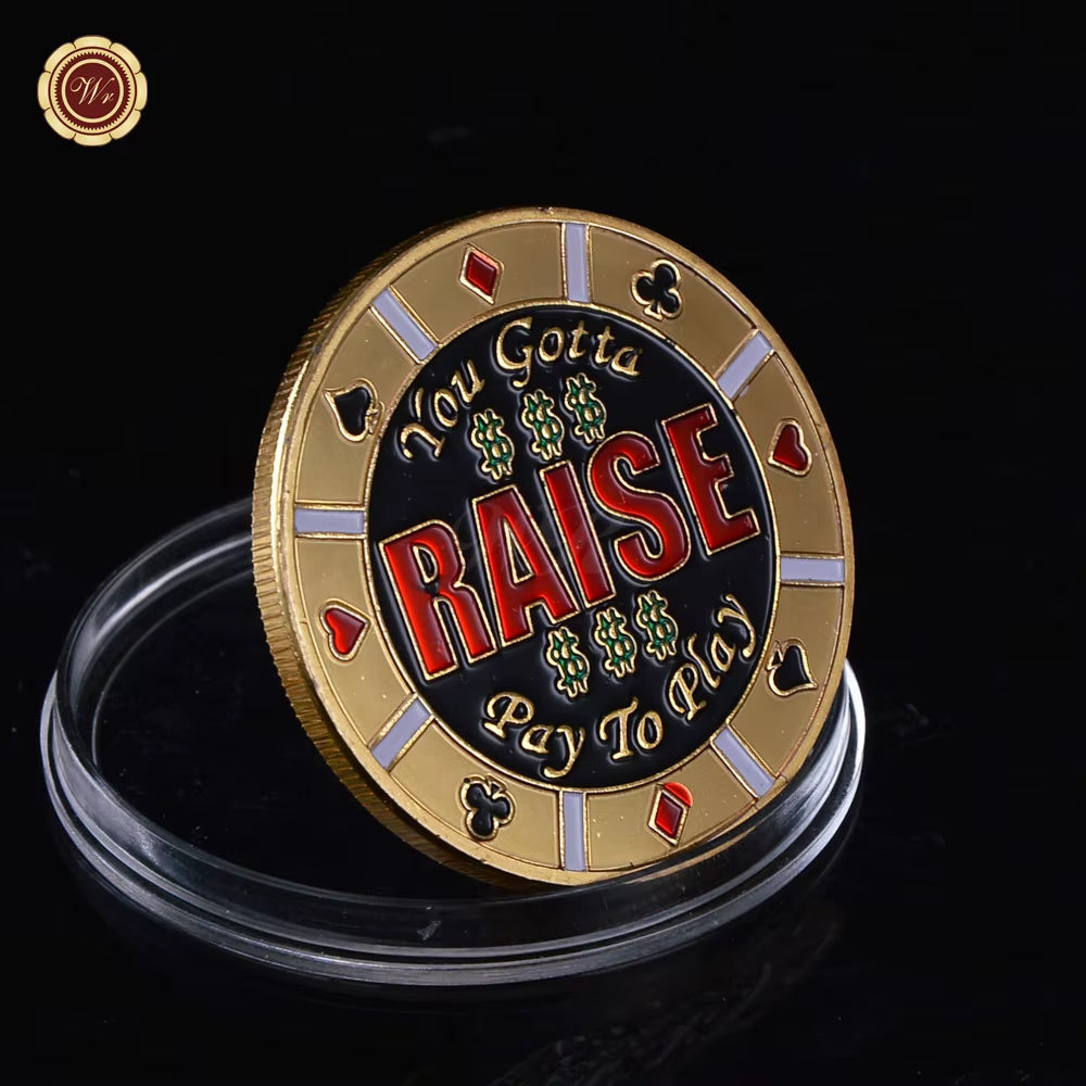 Metal Poker Card Guard Protector Poker Cards Metal Souvenir Chips Casino Dealer Coin Poker Game Hold'Em Accessories Lucky Item