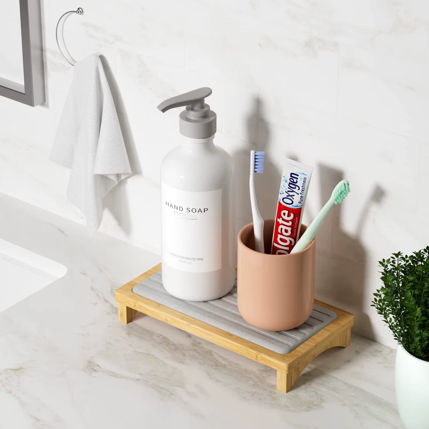 Drying Neat Instant Dry Sink Caddy Organizers Kitchen Sponge Soap Holder Dispenser, Countertop Fast Drying Counter Tray Rack