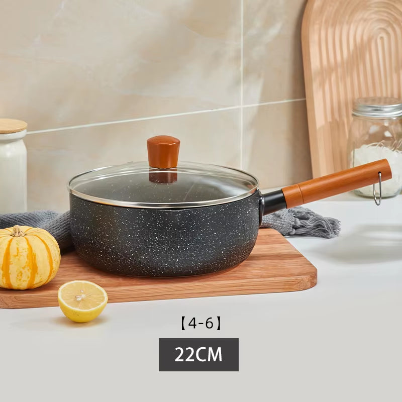Multifunctional Snow Pot Non-Stick Pan Kitchen Utensils Stainless Steel Milk Pot Kitchen Practical Cookware Saucepan