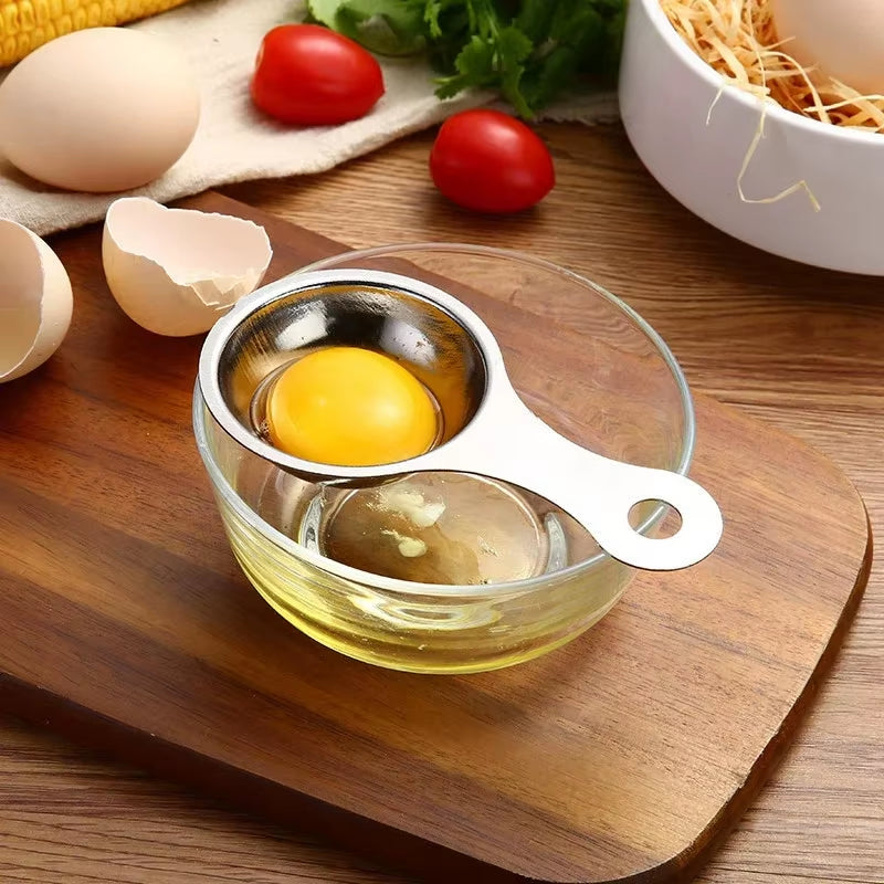 Egg Yolk Separator Stainless Steel Eggs White Filter Kitchen Gadgets Separating Funnel Spoon Divider Kitchen Utensils