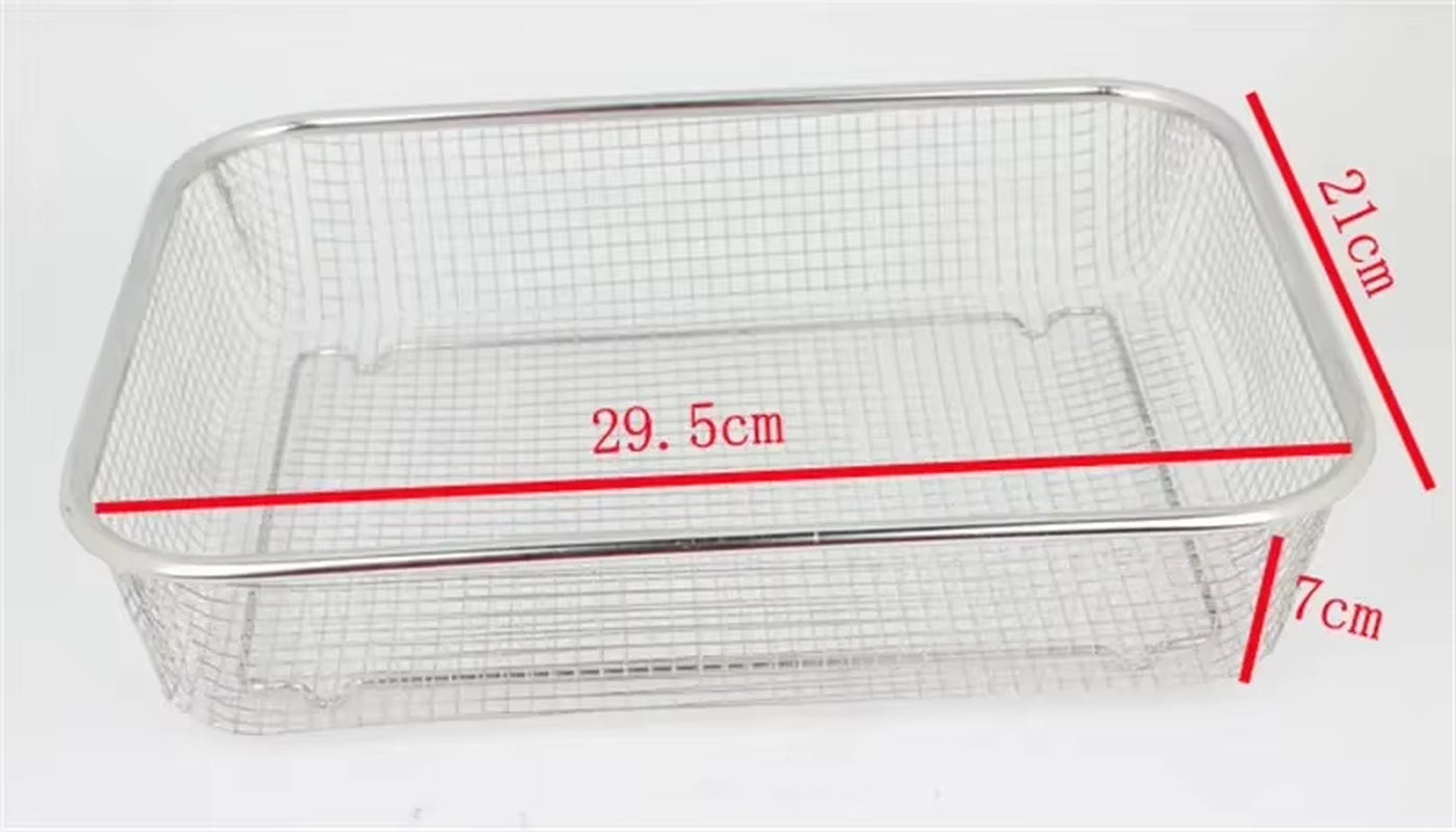 Square Thick Stainless Steel Rectangle Vegetable Fruit Washing Kitchen Utensil Colander Kitchen Sink Wash Basket for the Kitchen