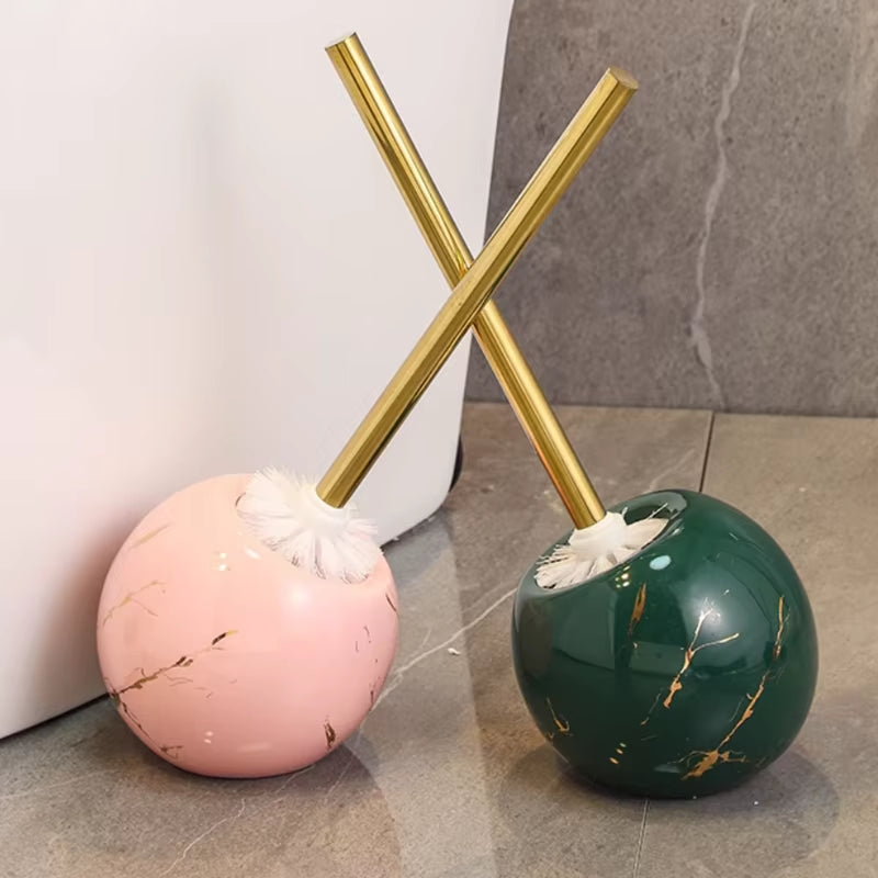 Household Cleaning Tool Toilet Brush Ceramic Marble Base Cleaning Brush Holder Bathroom Accessories Cleaning Tool Toilet Brush