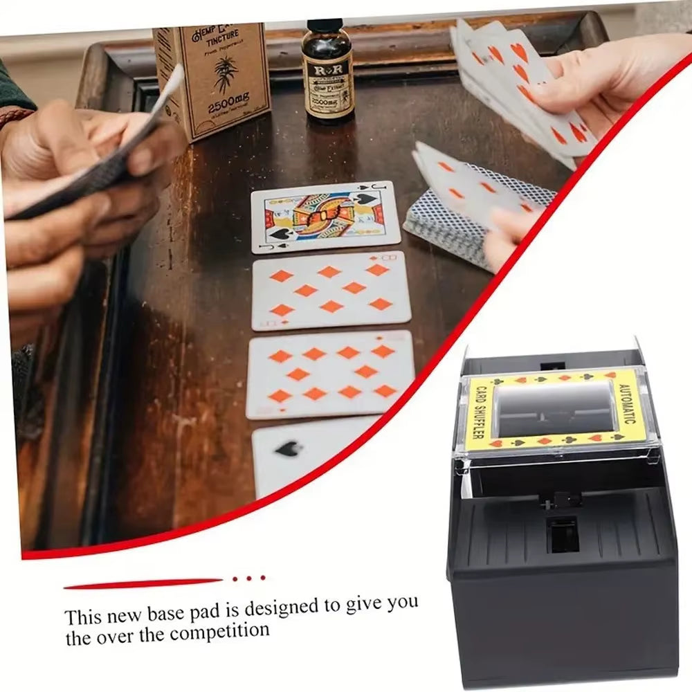 Automatic Poker Card Shuffler Board Games Battery Operated Playing Cards for Shuffle 2 Deck Automatic Hand Crank Home Card Games