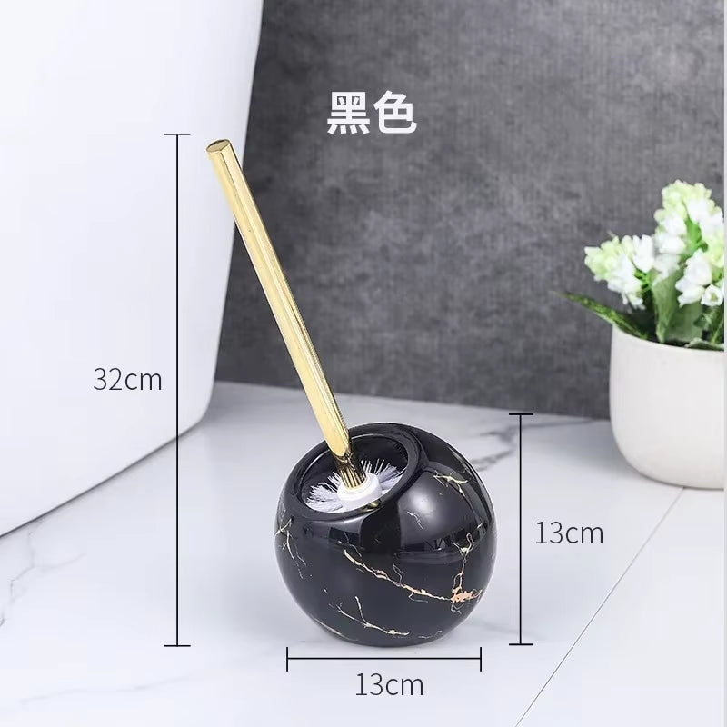 Household Cleaning Tool Toilet Brush Ceramic Marble Base Cleaning Brush Holder Bathroom Accessories Cleaning Tool Toilet Brush