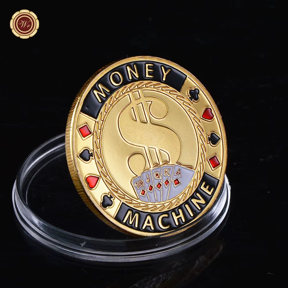 Metal Poker Card Guard Protector Poker Cards Metal Souvenir Chips Casino Dealer Coin Poker Game Hold'Em Accessories Lucky Item