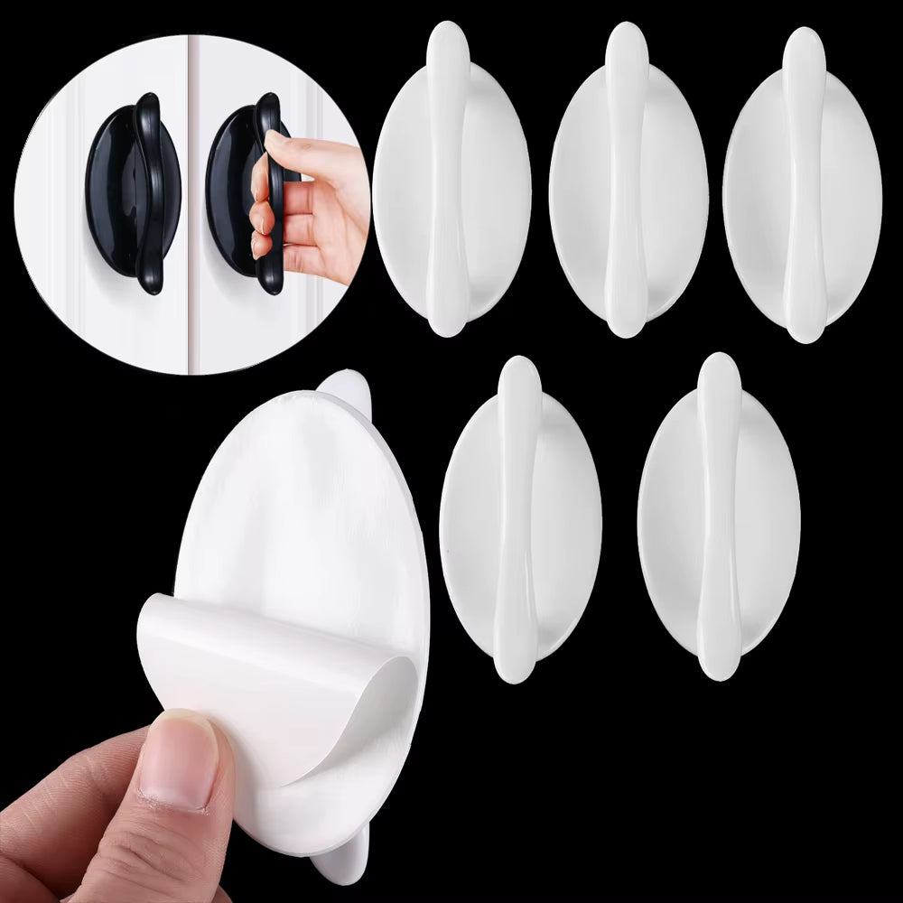 Self-Adhesive Wardrobe Pulls Handle Modern Minimalist Paste Door Handles Window Cabinet Drawer Knob Furniture Hardware