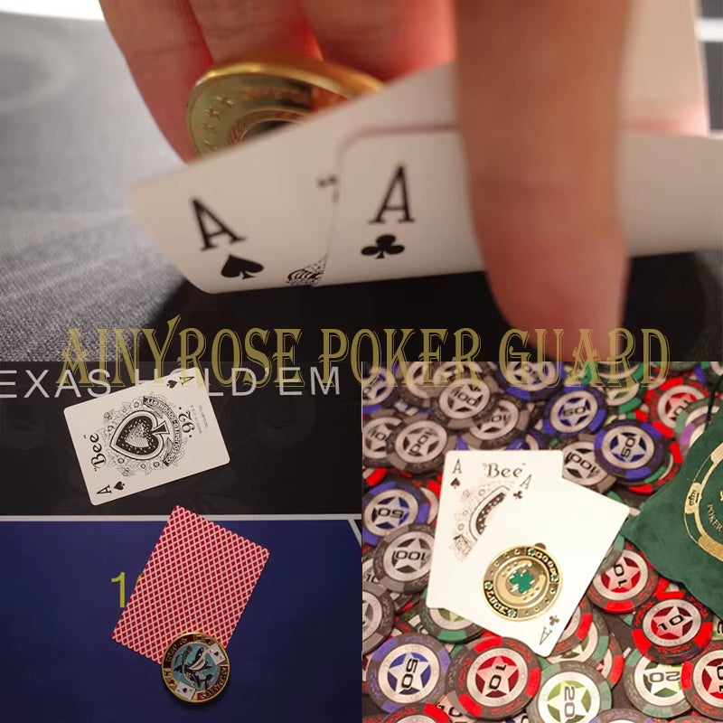 Metal Poker Card Guard Protector Poker Cards Metal Souvenir Chips Casino Dealer Coin Poker Game Hold'Em Accessories Lucky Item