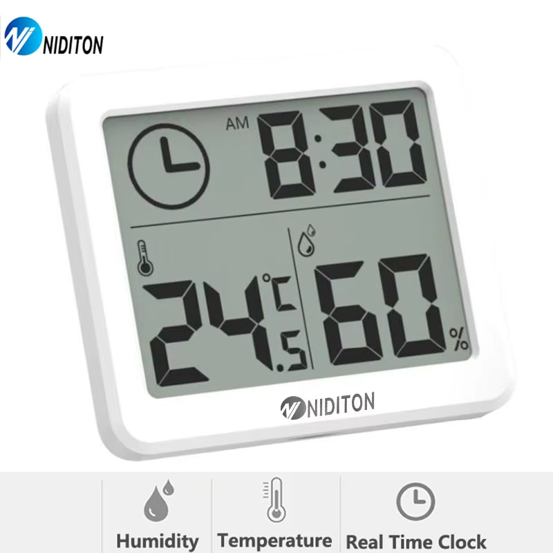 Digital Clock Desk Clock with Temperature Humidity Wall Clocks for Home Kitchen Office Desk Decorations