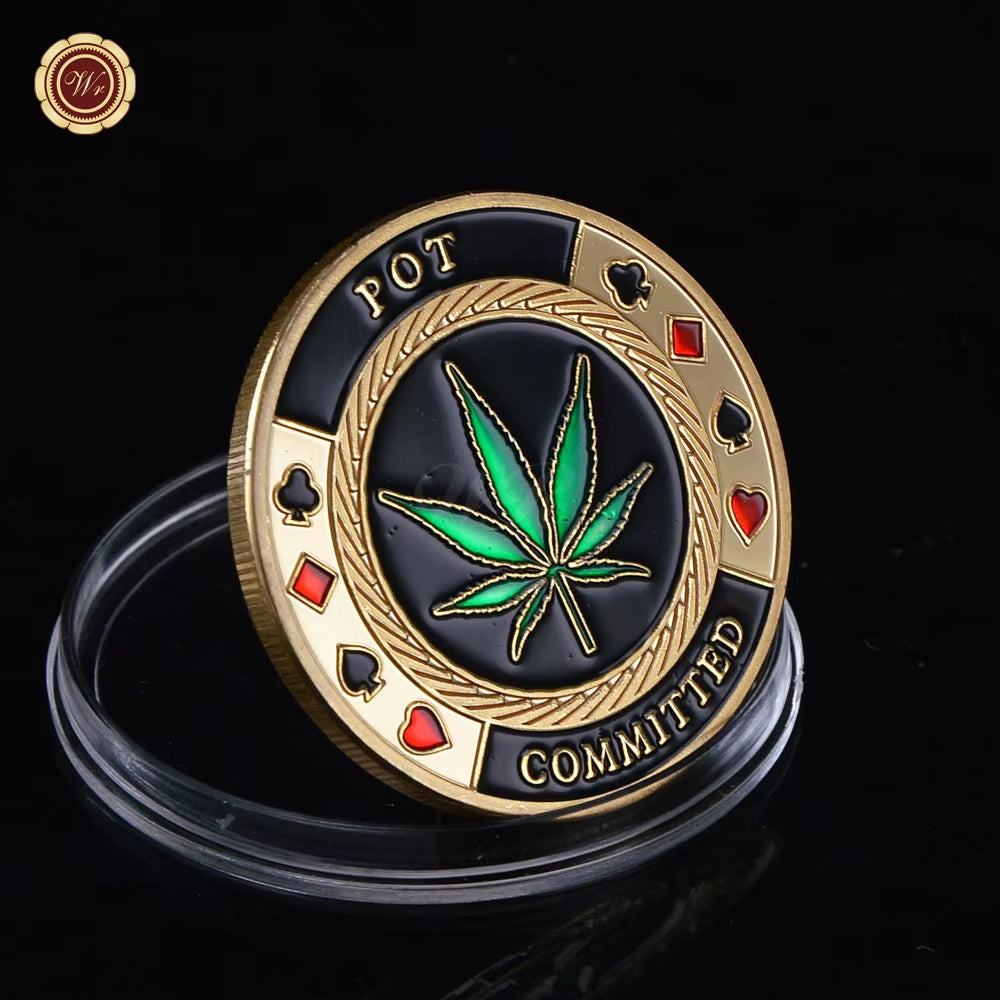 Metal Poker Card Guard Protector Poker Cards Metal Souvenir Chips Casino Dealer Coin Poker Game Hold'Em Accessories Lucky Item
