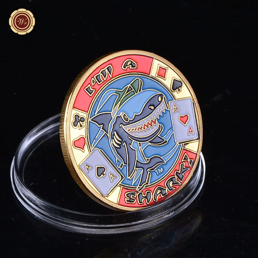 Metal Poker Card Guard Protector Poker Cards Metal Souvenir Chips Casino Dealer Coin Poker Game Hold'Em Accessories Lucky Item