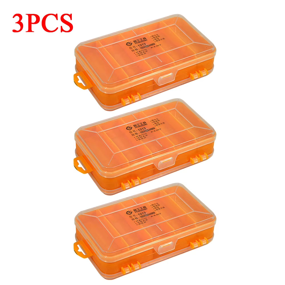 Double-Side Hardware Organizer Box Multifunctional Plastic Tool Organizer Compartment for Nuts Bolts Screws Nails Small Hardware