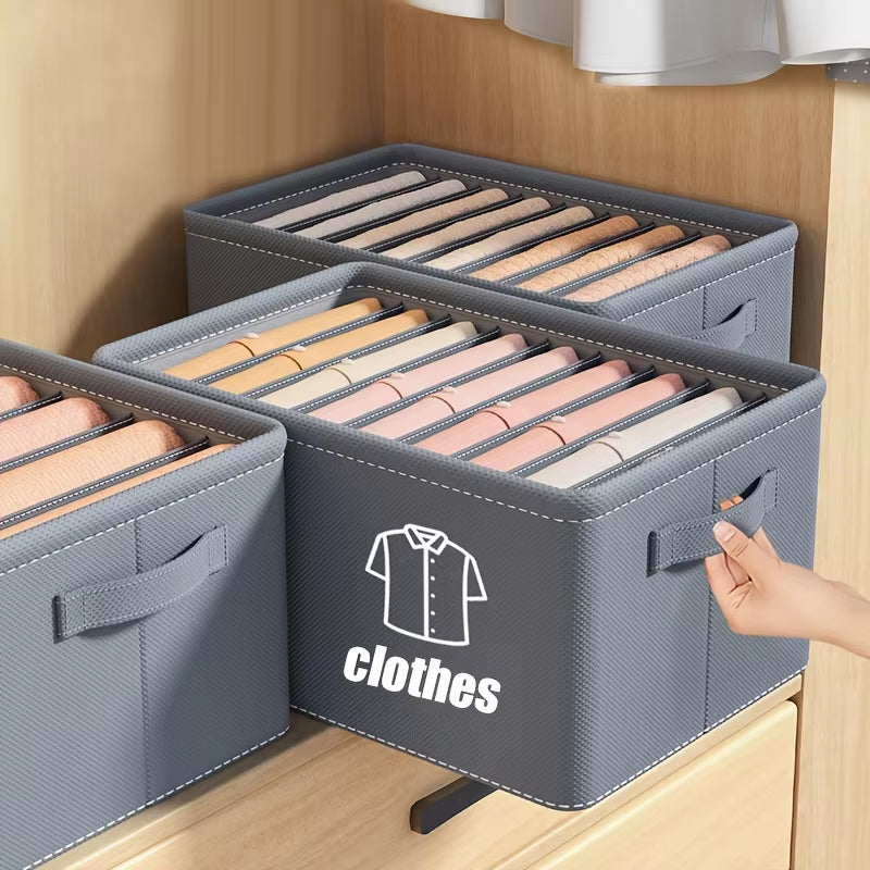 1Pc 6/7/9 Grids Clothes Storage Box Shirt Storage Box Compartment Storage Box Closet Organizer Home Storage Organization