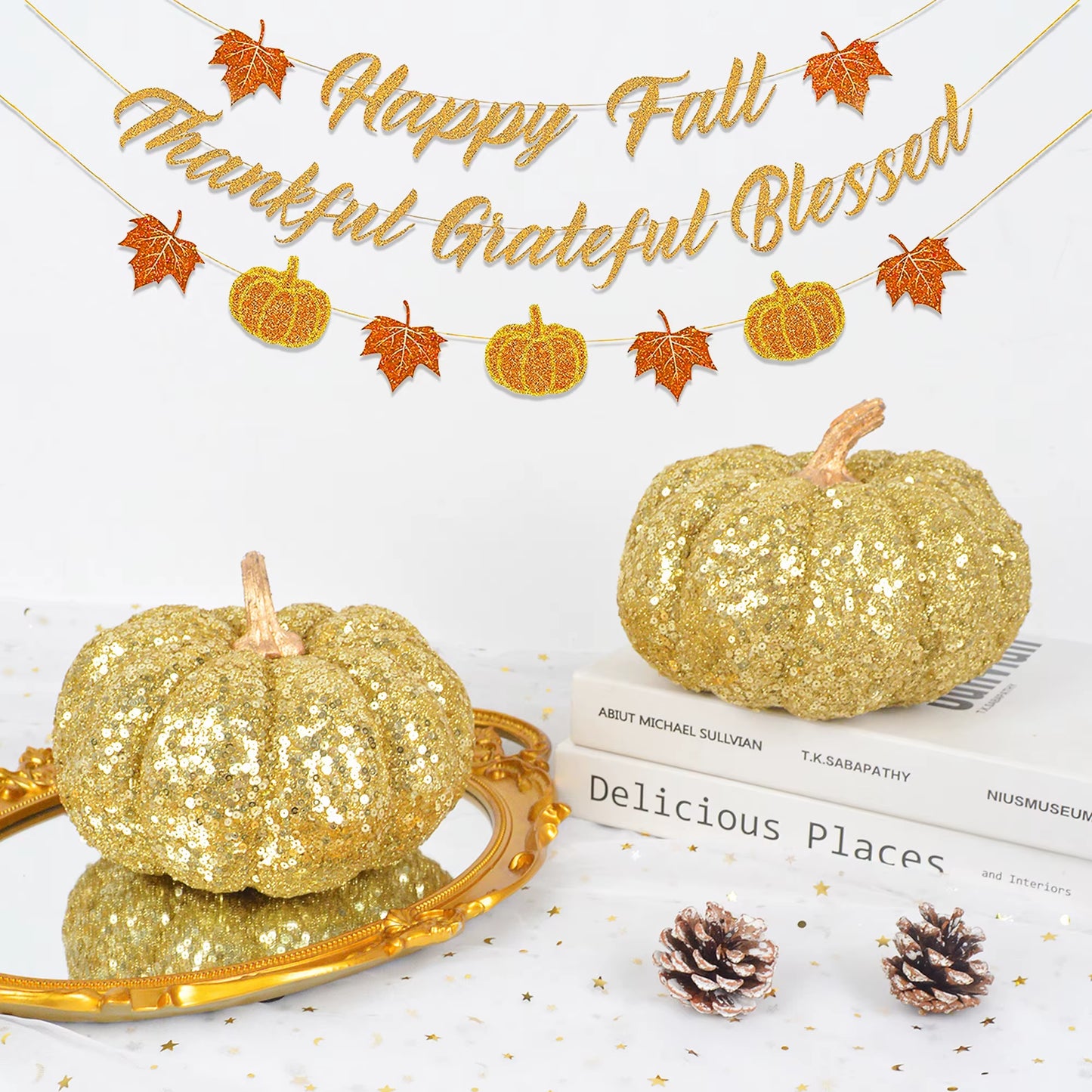 Sparkling Glitter Acorns Mini Acorn Ornaments Thanksgiving Table Decor Autumn Party Decorations Festive Favors