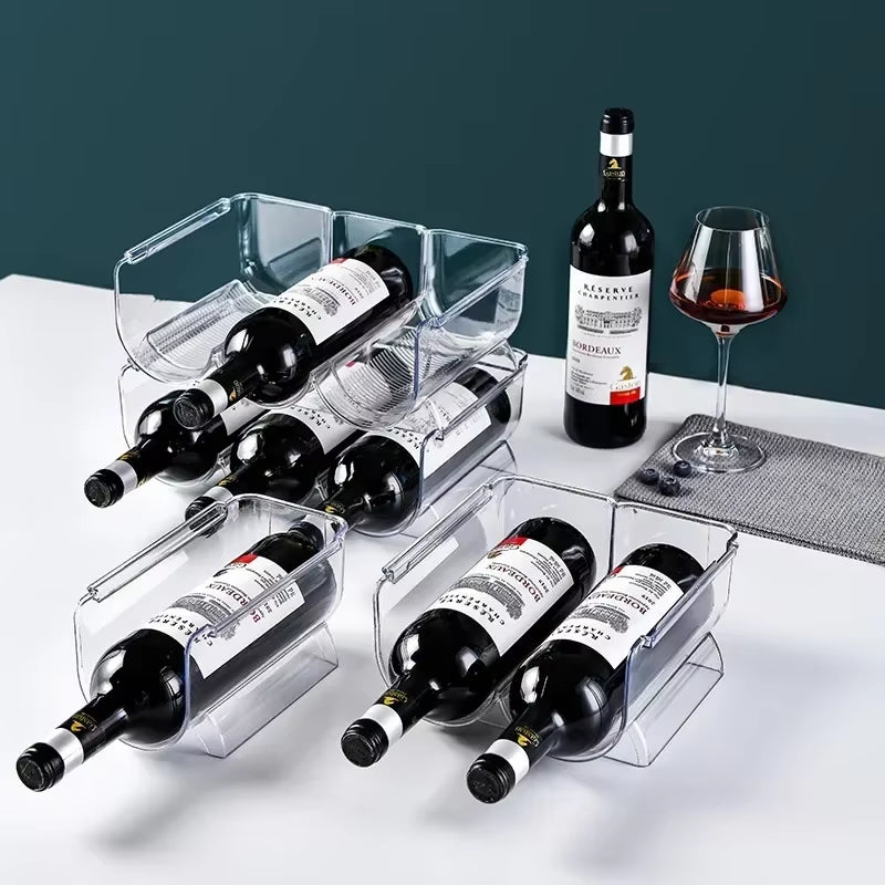 Water Bottle Holder,Kitchen Storage Organization and Storage,Stackable Cup Holder, Suitable for Cabinets, Plastic Refrigerator