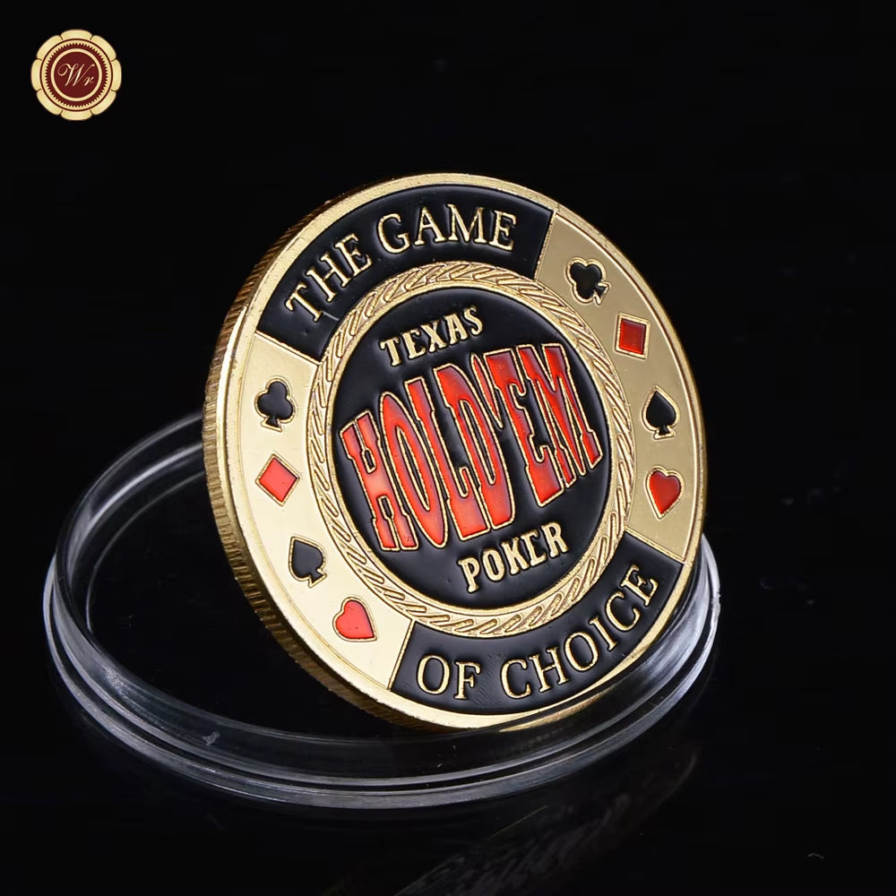Metal Poker Card Guard Protector Poker Cards Metal Souvenir Chips Casino Dealer Coin Poker Game Hold'Em Accessories Lucky Item