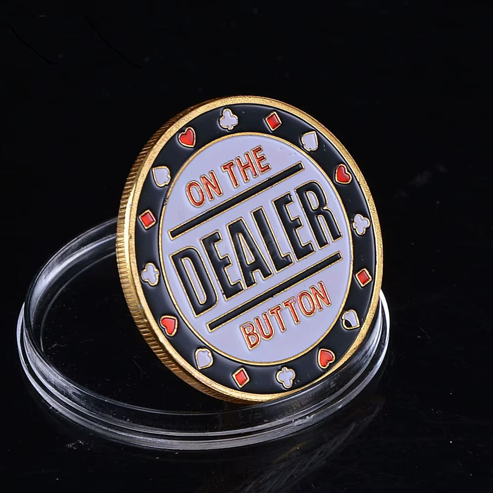 Metal Poker Card Guard Protector Poker Cards Metal Souvenir Chips Casino Dealer Coin Poker Game Hold'Em Accessories Lucky Item