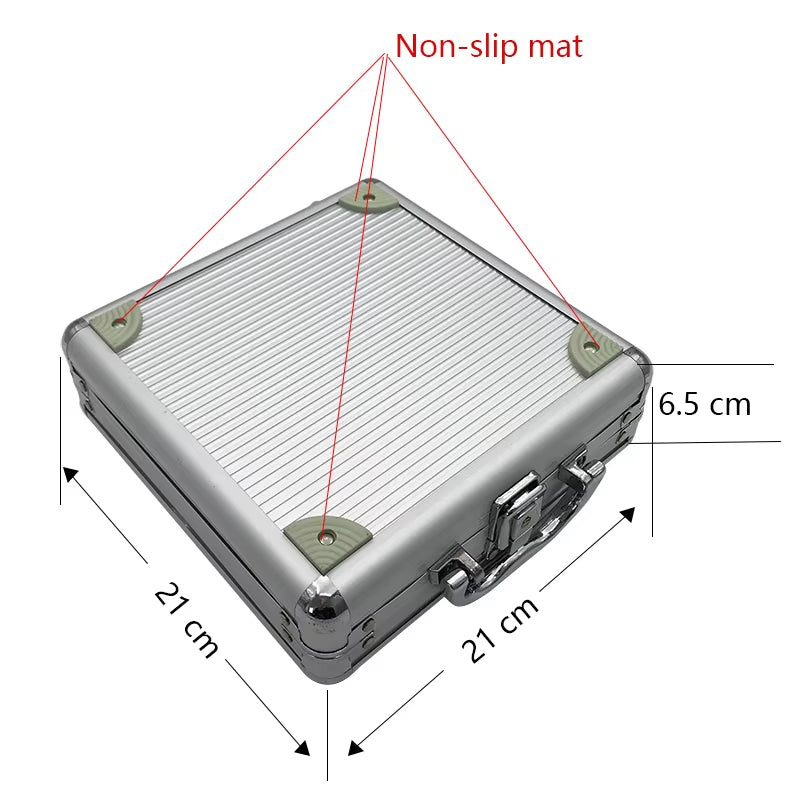 High Quality Portable 100/300 Suitcase Poker Chips Box Non-Slip Mat Aluminum Suitcase Texas Playing Card Chips Box