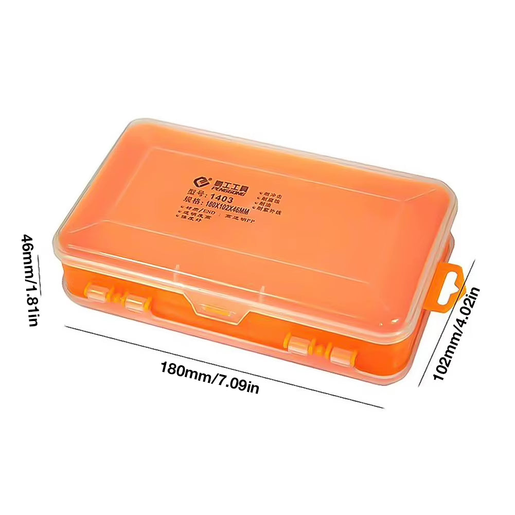 Double-Side Hardware Organizer Box Multifunctional Plastic Tool Organizer Compartment for Nuts Bolts Screws Nails Small Hardware