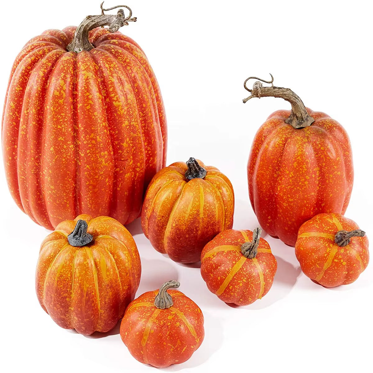 Artificial Pumpkins Assorted Fake Simulation Pumpkin for Halloween Thanksgiving Party Home Decoration DIY Halloween Props