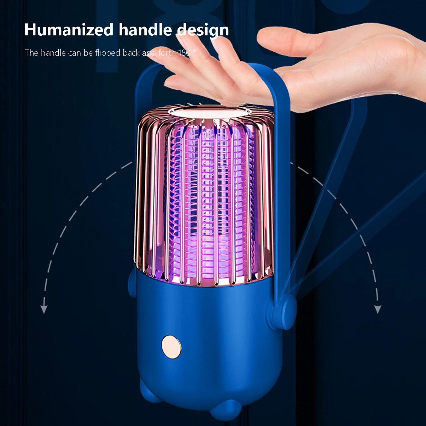 Indoor Mosquito Zapper Trap, 1000V Electric Bug Killer for Home/Kitchen/Restaurant, Usb-Powered Fly & Gnat Catcher with Hanging/Tabletop Design, 20-100㎡ Coverage