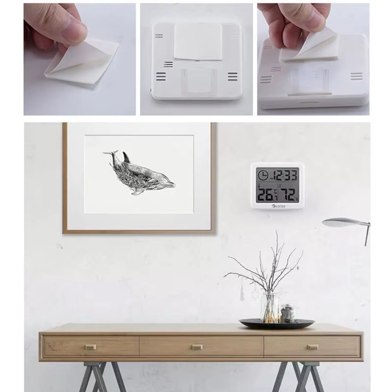 Digital Clock Desk Clock with Temperature Humidity Wall Clocks for Home Kitchen Office Desk Decorations