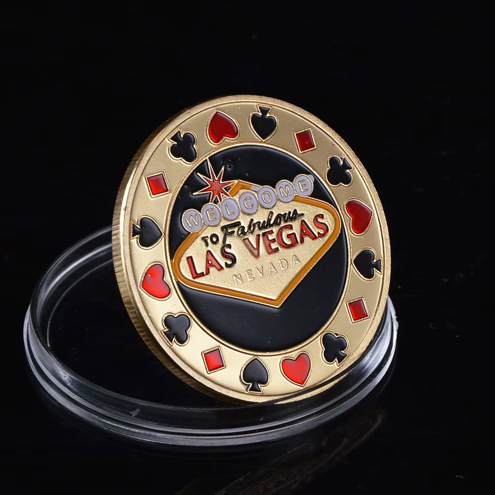 Metal Poker Card Guard Protector Poker Cards Metal Souvenir Chips Casino Dealer Coin Poker Game Hold'Em Accessories Lucky Item